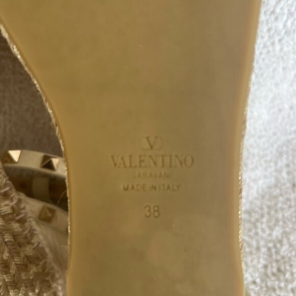 Valentino Rockstud Espadrille Platform Wedge Sandal (Women) - Picture 4 of 4